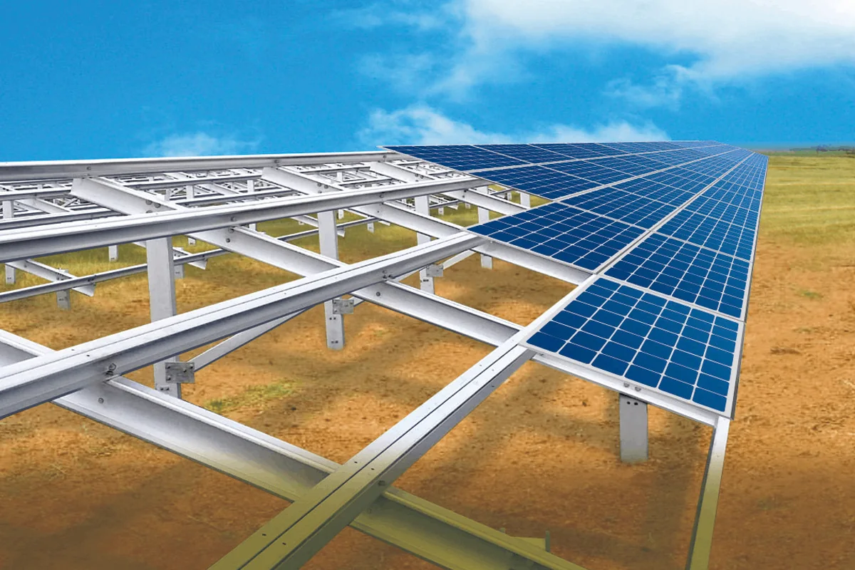 Ground-mounted solar plant